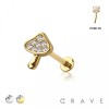 MUSHROOM MULTI CZ TOP THREADLESS (PUSH IN) 316L SURGICAL STEEL LABRET SET